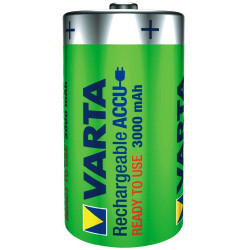 Piles rechargeables - 3000 mah / 1,2 v carte de 2 lr20 / d - VARTA