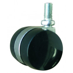 Roulette pivotante sans frein Tige filetée Ø8 x 15 mm - OUTIFRANCE 
