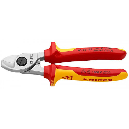 Coupe-cables électriques simple tranchant - 15mm L 165 mm - KNIPEX