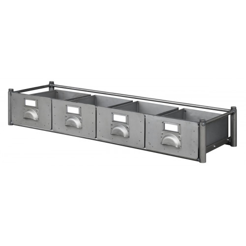 Module 4 petits tiroirs - 1200 x 400 x h. 190 mm 16 kg - OUTIFRANCE 