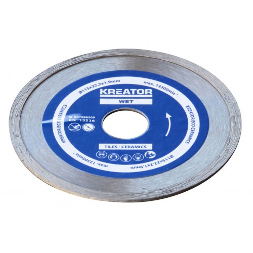 Disque diamant carrelage, faïence - Alésage 22,2 mm 3 disques 115 mm 1,9 mm - Kreator