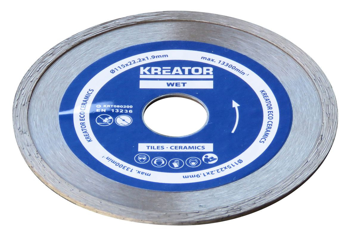 Kreator Disque diamant carrelage faïence Alésage 22 2 mm 3 disques 115 mm 1 9 mm - vue 2