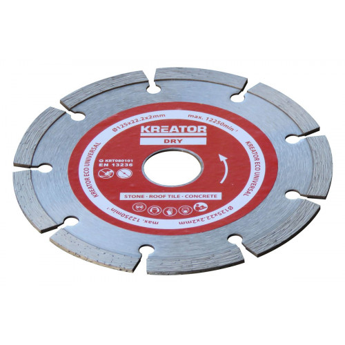 Disque diamant maçonnerie - promo - Alésage 22,2 mm 3 disques 125 mm 2,0 mm - Kreator