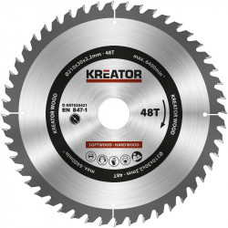 1 lame de scie circulaire 160 mm 2,0 mm 24 dents - alésage 30 mm de marque Kreator, référence: B4831500