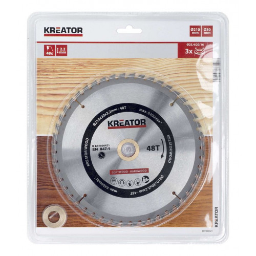 1 lame de scie circulaire 254 mm 3,0 mm 40 dents - alésage 30 mm - Kreator