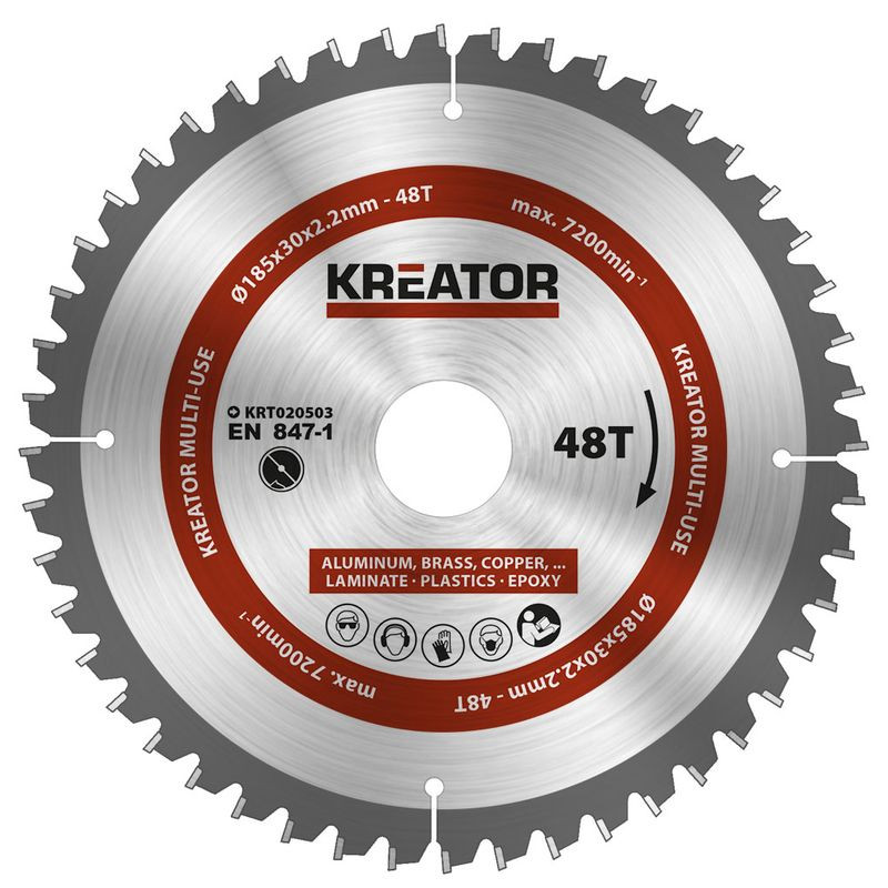 Lame scie circulaire métaux non ferreux 185 mm Lot de 5 Kreator - vue 3
