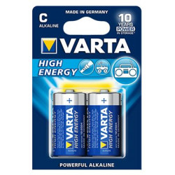 Carte de 2 piles HIGH ENERGY - 1,5 V LR14 / C - VARTA