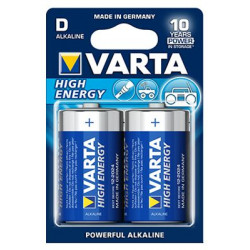 Carte de 2 piles HIGH ENERGY - 1,5 V LR20 / D - VARTA