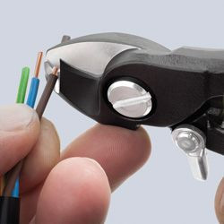 Coupe-cables électriques simple tranchant + dénudeur - 12 mm L 165 mm - KNIPEX