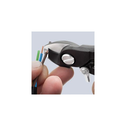 Coupe-cables électriques simple tranchant + dénudeur - 12 mm L 165 mm - KNIPEX