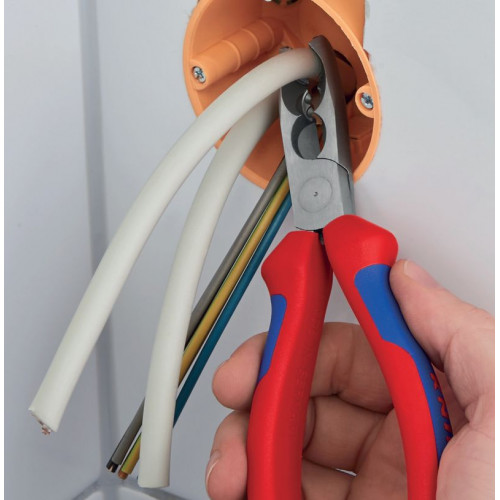 Pince à dégainer et dénuder pour boitiers encastrés - bi-matière - KNIPEX