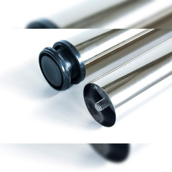 Pied réglable pour table D. 80 x 1.100 mm en acier nickel satiné - EMUCA