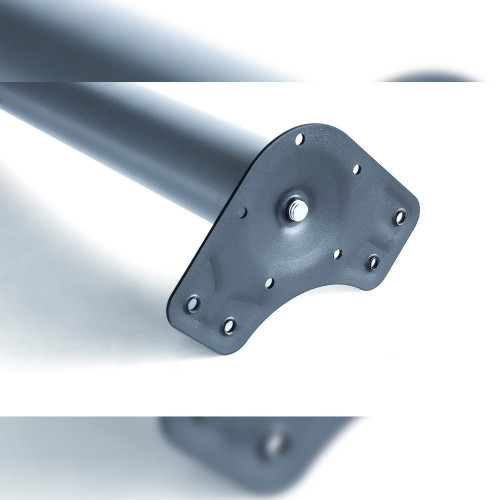 Pied réglable pour table D. 80 x 1.100 mm en acier nickel satiné - EMUCA