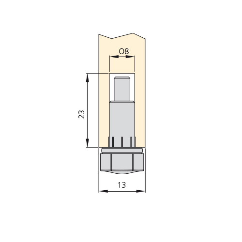 Lot de 20 Vérins hexagonale M6 pour pied de meuble pour pied  avec écrou - EMUCA