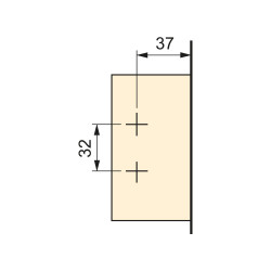 Lot de 20 charnières coudées pour montage rentrant X91 avec fermeture amortie et embases avec réglage excentrique à visser - EMUCA