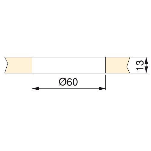 Lot de 8 passe-câbles Circum D. 60 mm à encastrer en zamak finition chromé - EMUCA