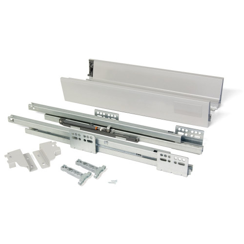 Kit de tiroir extérieur Vantage-Q hauteur 83 mm et profondeur 500 mm finition gris métallisé - EMUCA