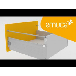 Lot de 10 jeux de tringles Ultrabox pour tiroir profondeur 500 mm finition gris métallisé - EMUCA