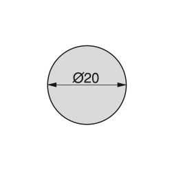 Lot de 900 pastilles adhésives D. 20 mm en finition blanc - EMUCA