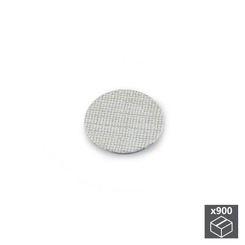 Lot de 900 pastilles adhésives D. 20 mm en finition effet textil gris - EMUCA
