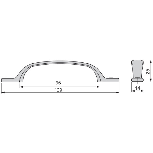 Emuca Lot de 50 Équerres d'assemblage pour meubles, 20,5x20,7mm, 2 trous,  Zamak, Nickelé