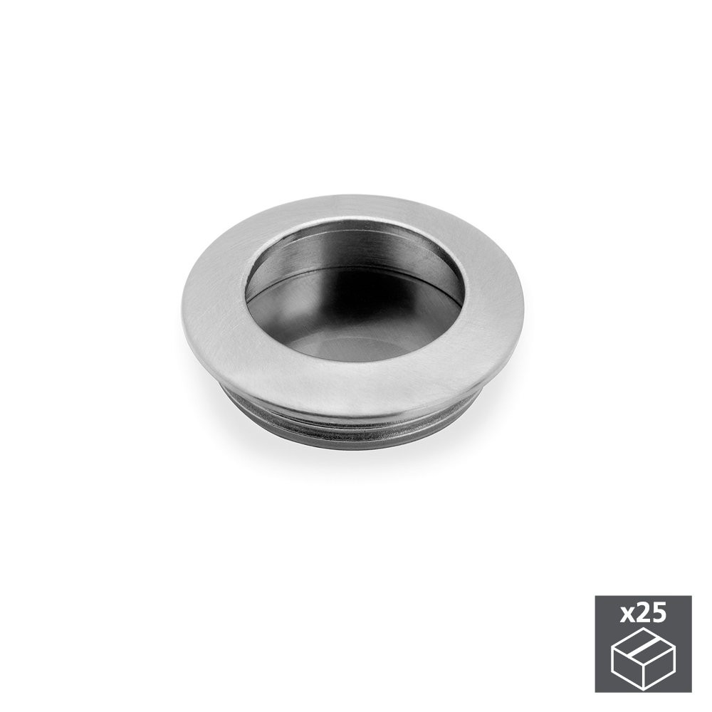 Lot de 25 poignées pour meuble Oregon en zamak finition nickel satiné