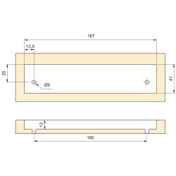 Lot de 20 poignées pour meuble Bologna en aluminium anodisé mat avec entraxe 160 mm - EMUCA