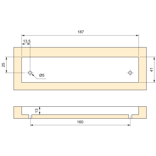 Lot de 20 poignées pour meuble Bologna en aluminium anodisé mat avec entraxe 160 mm - EMUCA