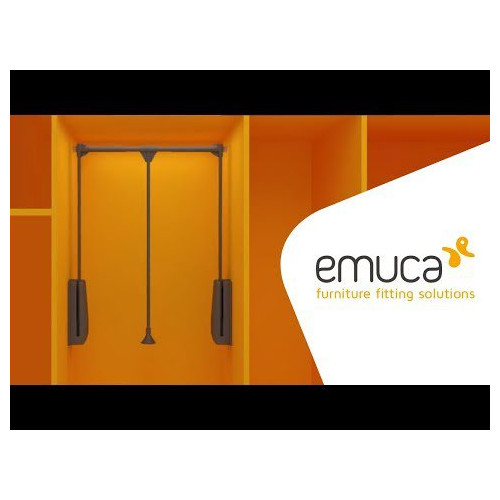 Penderie rabattable pour armoire Hang largeur réglable 450 à 600 mm chromé 9283711 Emuca Emuca