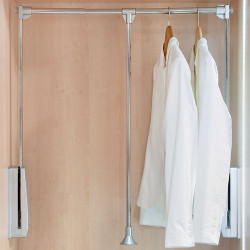 Penderie rabattable pour armoire Hang largeur réglable 830-1.150 mm chromé - EMUCA