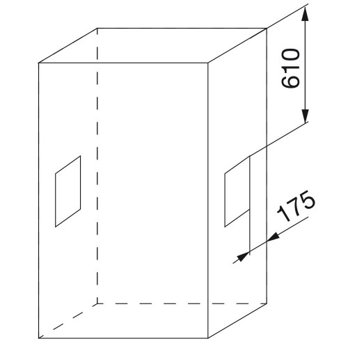 Penderie rabattable pour armoire Hang largeur réglable 450-600 mm finition couleur moka - EMUCA