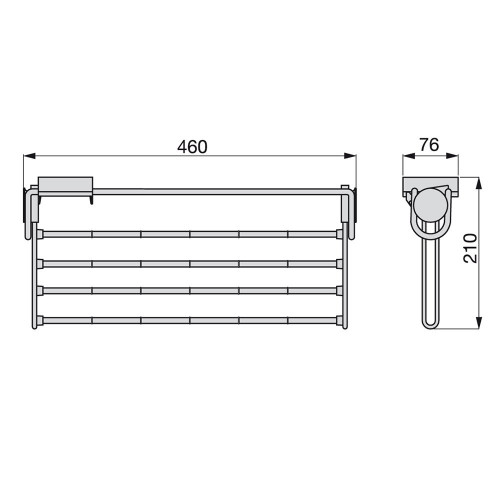 Porte-pantalons latéral extractible Self - EMUCA