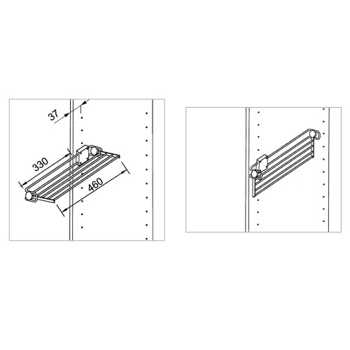 Porte-pantalons latéral extractible Self - EMUCA