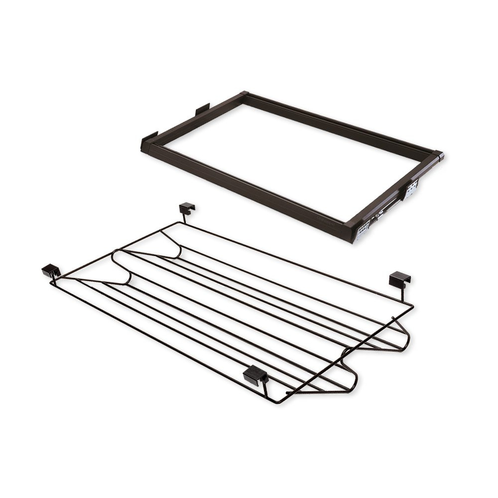 Kit de coulisses et range-chaussures Moka pour module 600 mm finition couleur moka