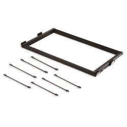 Kit de coulisses et tringles pour pantalons Moka pour module 900 mm finition couleur moka de marque EMUCA, référence: B4913400