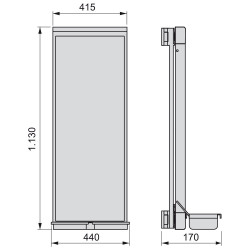 Miroir extractible pour l'intérieur de l'armoire Moka - EMUCA