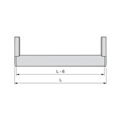 Kit de 2 barres penderie en aluminium D. 28 x 950 mm et supports Moka pour armoire finition couleur moka - EMUCA