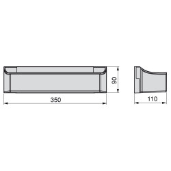 Jeu de bacs auxiliares 350 mm - EMUCA