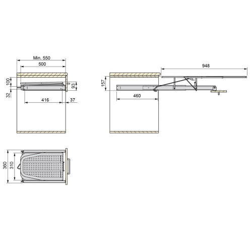 EMUCA Planche à repasser pliable Iron en acier