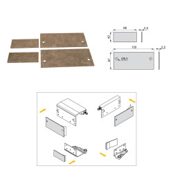 Armoire Space+ 2 portes avec profils Free rapid et fermeture amortie - EMUCA