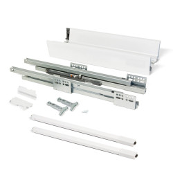 Kit de tiroir Vantage-Q hauteur 141 mm et profondeur 500 mm avec tringles finition blanc de marque EMUCA, référence: B4929200