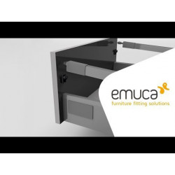 Kit de tiroir Vantage-Q hauteur 204 mm et profondeur 350 mm avec tringles finition blanc - EMUCA