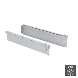 Lot de 10 kits de tiroir Ultrabox hauteur 86 mm et profondeur 400 mm finition gris métallisé de marque EMUCA, référence: B4930000
