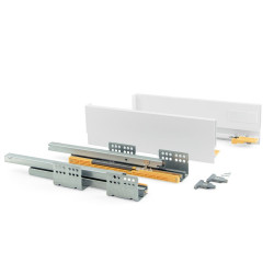 Kit de tiroir Concept hauteur 105 mm et profondeur 450 mm finition blanc de marque EMUCA, référence: B4931200