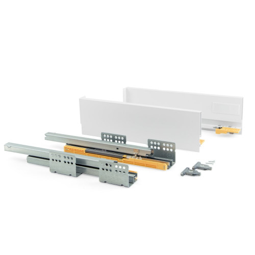 Kit de tiroir Concept hauteur 105 mm et profondeur 450 mm finition blanc - EMUCA