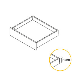 Kit de tiroir Concept hauteur 105 mm et profondeur 450 mm finition blanc - EMUCA