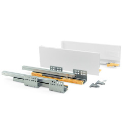 Emuca Lot de 10 Kits de tiroir Ultrabox Hauteur 86 mm et Profondeur 450 mm Finition Gris métallisé 