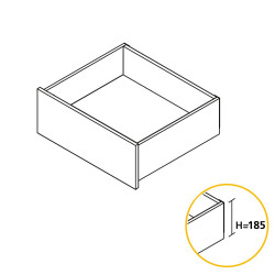 Kit de tiroir Concept hauteur 185 mm et profondeur 350 mm finition blanc - EMUCA