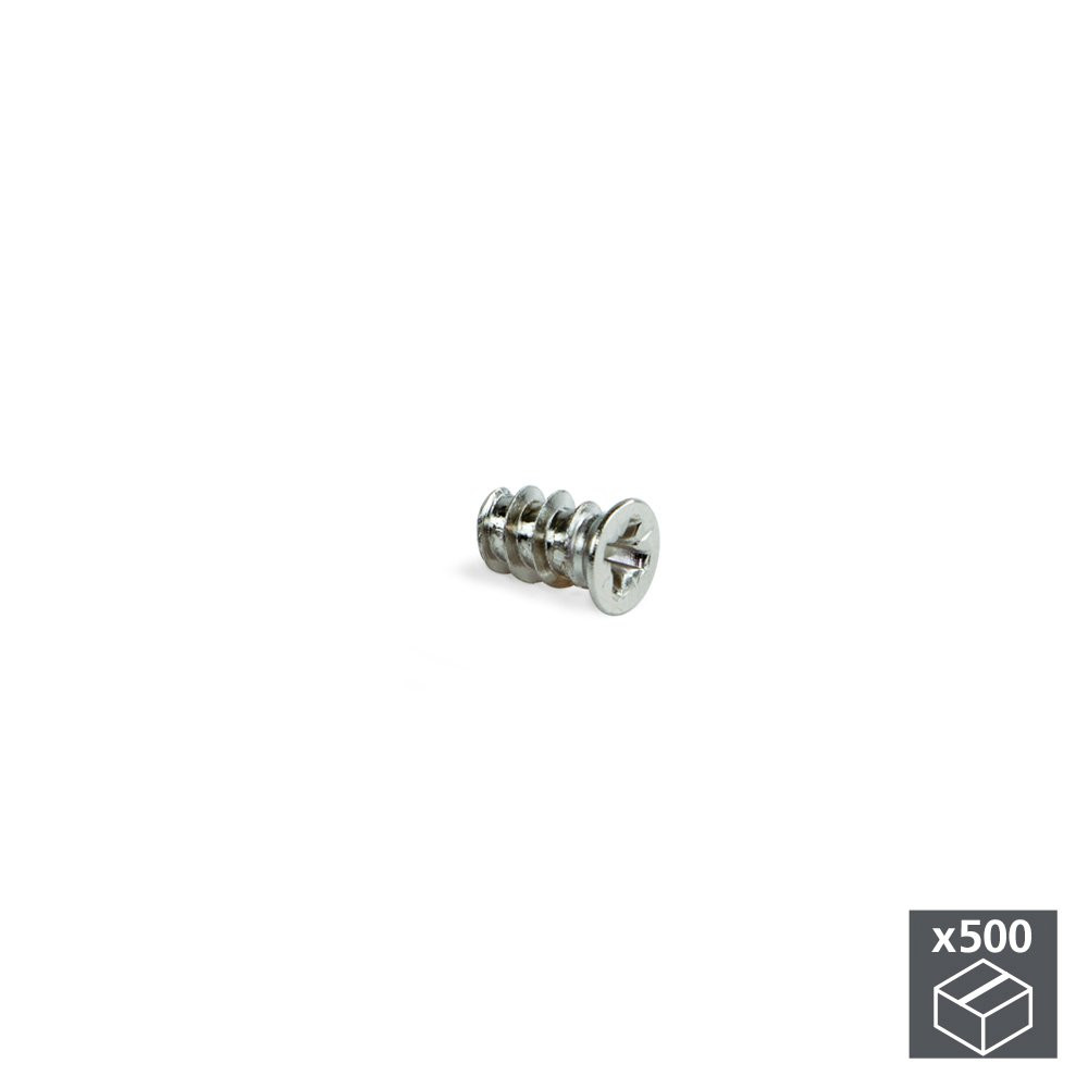 Lot de 500 Eurovis D. 6,2 x 13 mm tête Pozidrive finition nickelé