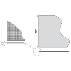 Tapis antidérapant pour tiroirs finition effet textile blanc - EMUCA